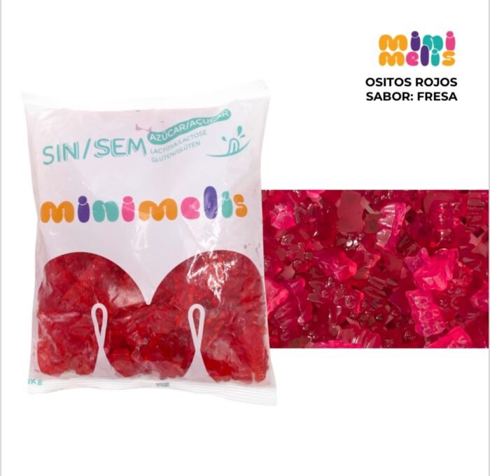 MINIMELIS OSITOS FRESA BRILLO SIN AZUCAR 1KG