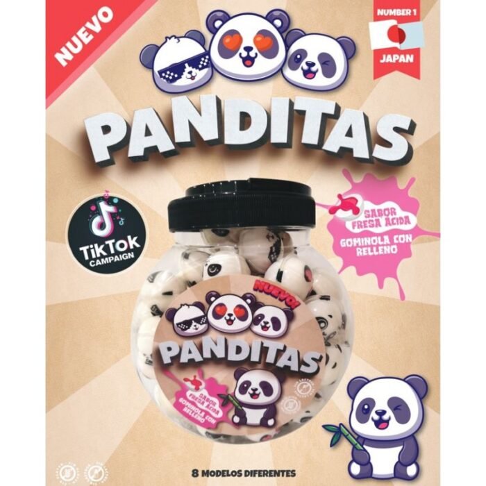 PANDITAS RELLENOS SABOR FRESA TARRO 60U. SIN LACTOSA-SIN GLUTEN
